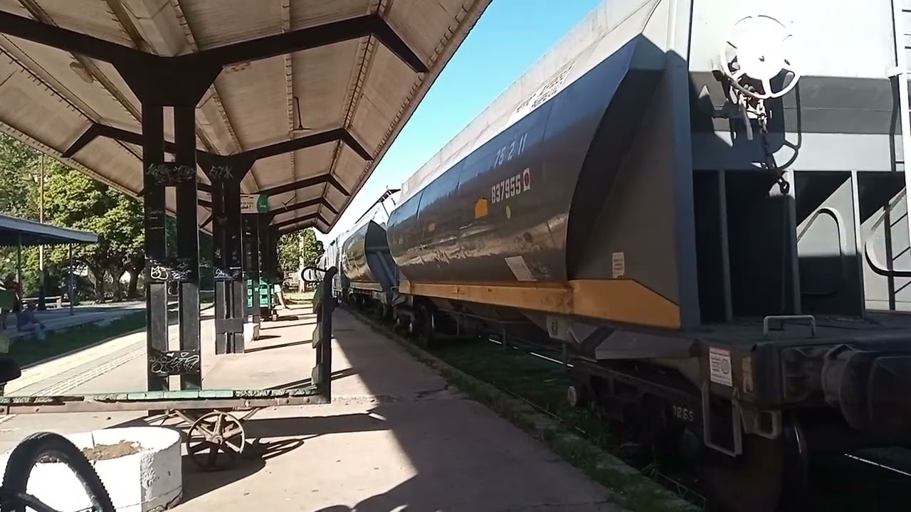 6596-6639 entrando a estación pico con un cargado de vía realico 