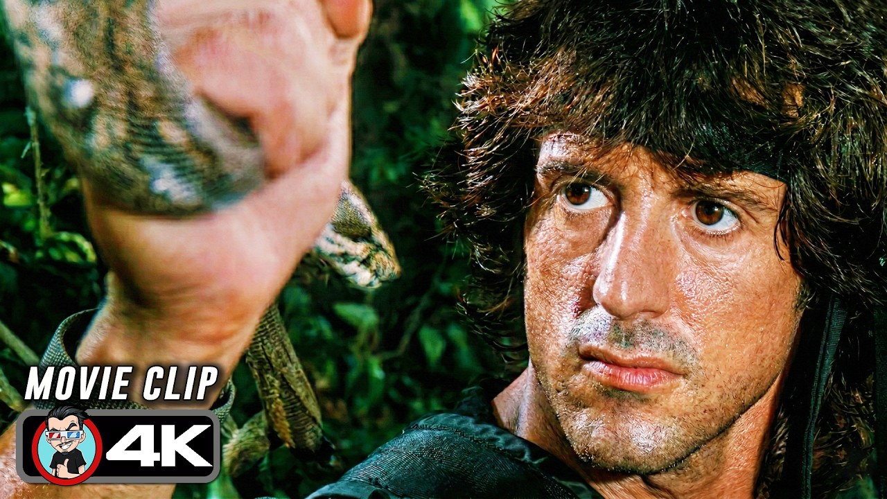Rambo Vs Cobra Scene | RAMBO: FIRST BLOOD PART II (1985) Movie CLIP 4K