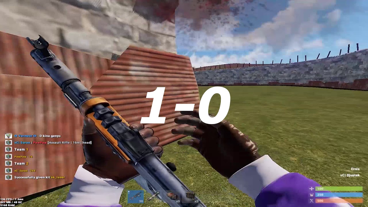 Rust 1v1 trashtalker (He leaves the server)