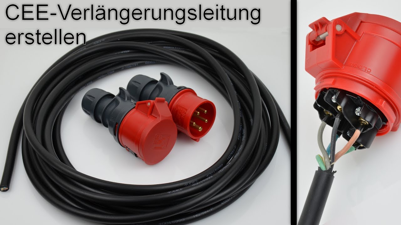400V CEE Verlängerungsleitung erstellen / Verlängerungskabel herstellen / anschließen