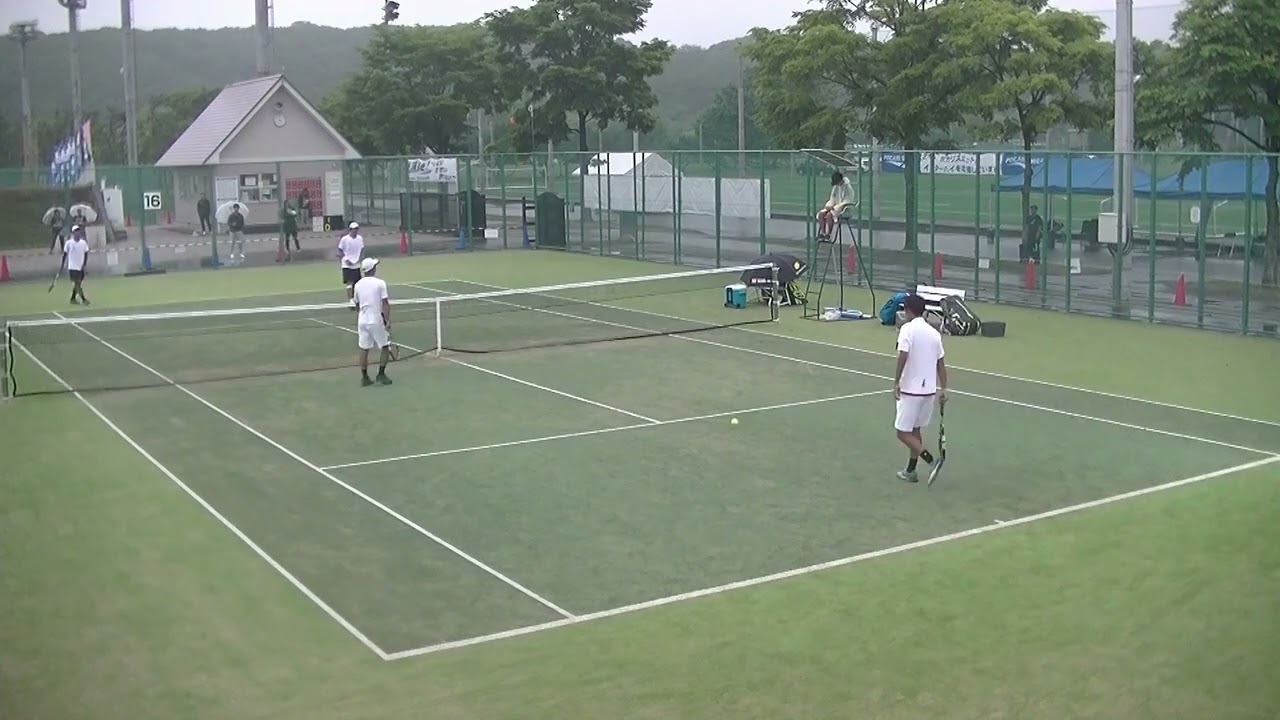 2023年IH テニス男子 ダブルス 準決勝 若松泰地・前田透空相生学院・兵庫 x 大岐優斗・浅田紘輔佐土原・宮崎