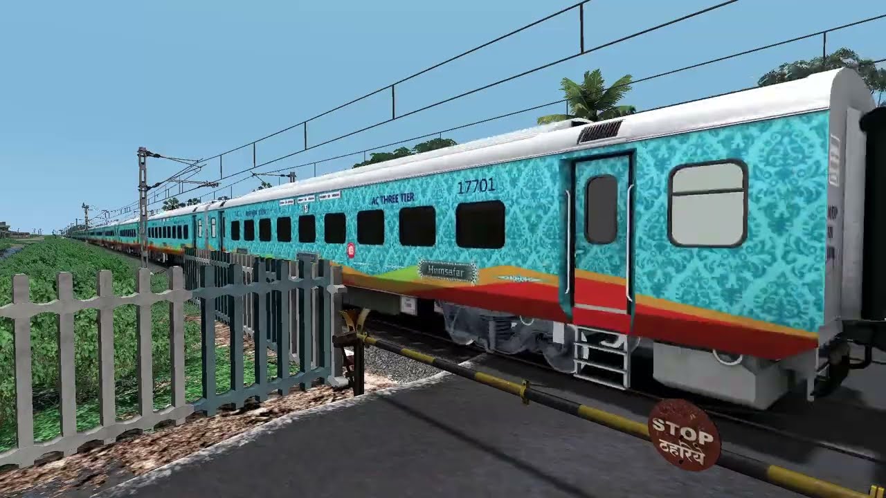 Express trains perfectly crossing at level crossing | Railworks 3 | Train simulator classic #ts2023