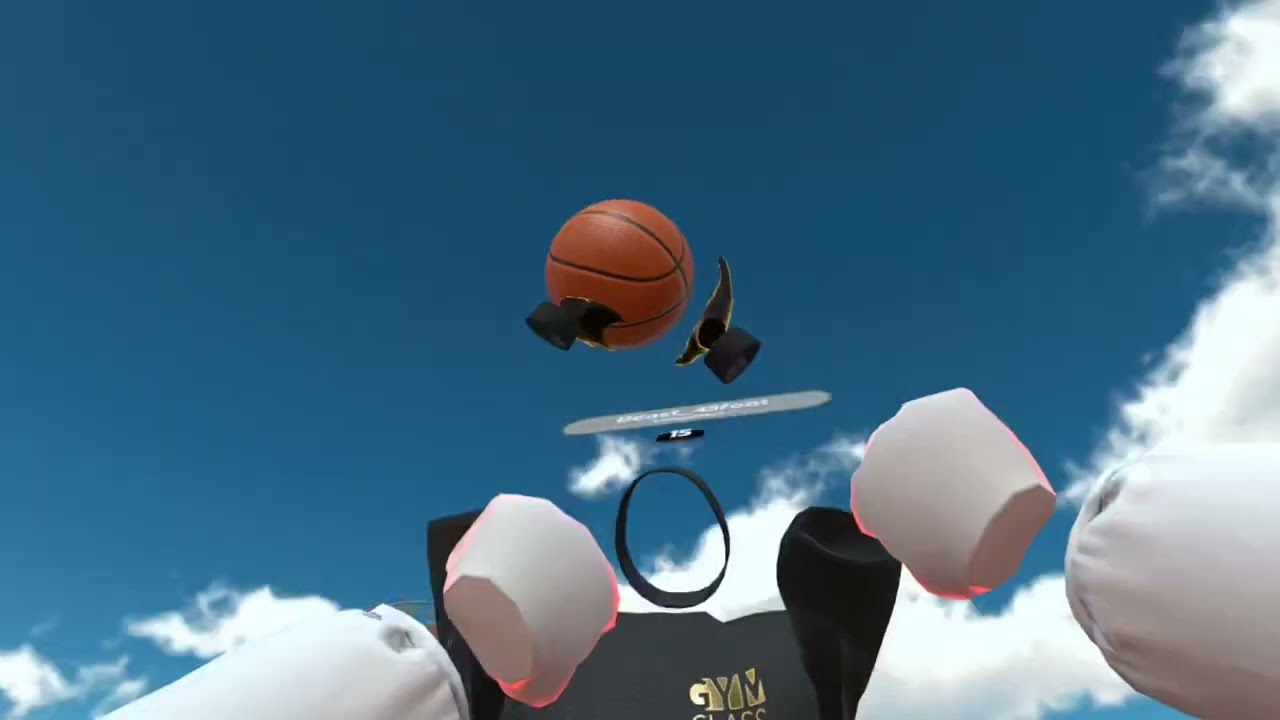 Playing 1v1s with my friend in gym class