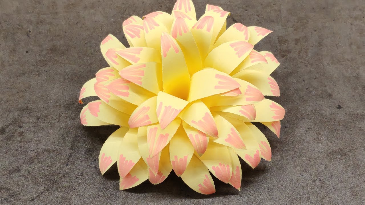 How to Make a Beautiful Paper Flower 🌼 Easy DIY Decor