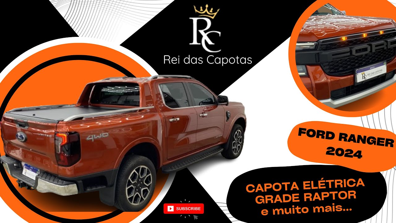 Ford Ranger 2024 Instalamos Capota Elétrica Grade Raptor Película Film e PPF Antifurtos e Muito Mais