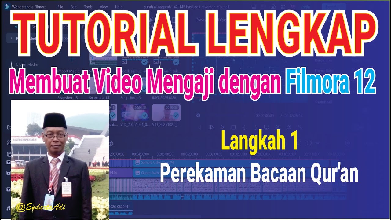 Cara Merekam Video Mengaji yang Rapi dan Jelas di Filmora 12 | Tahap 1