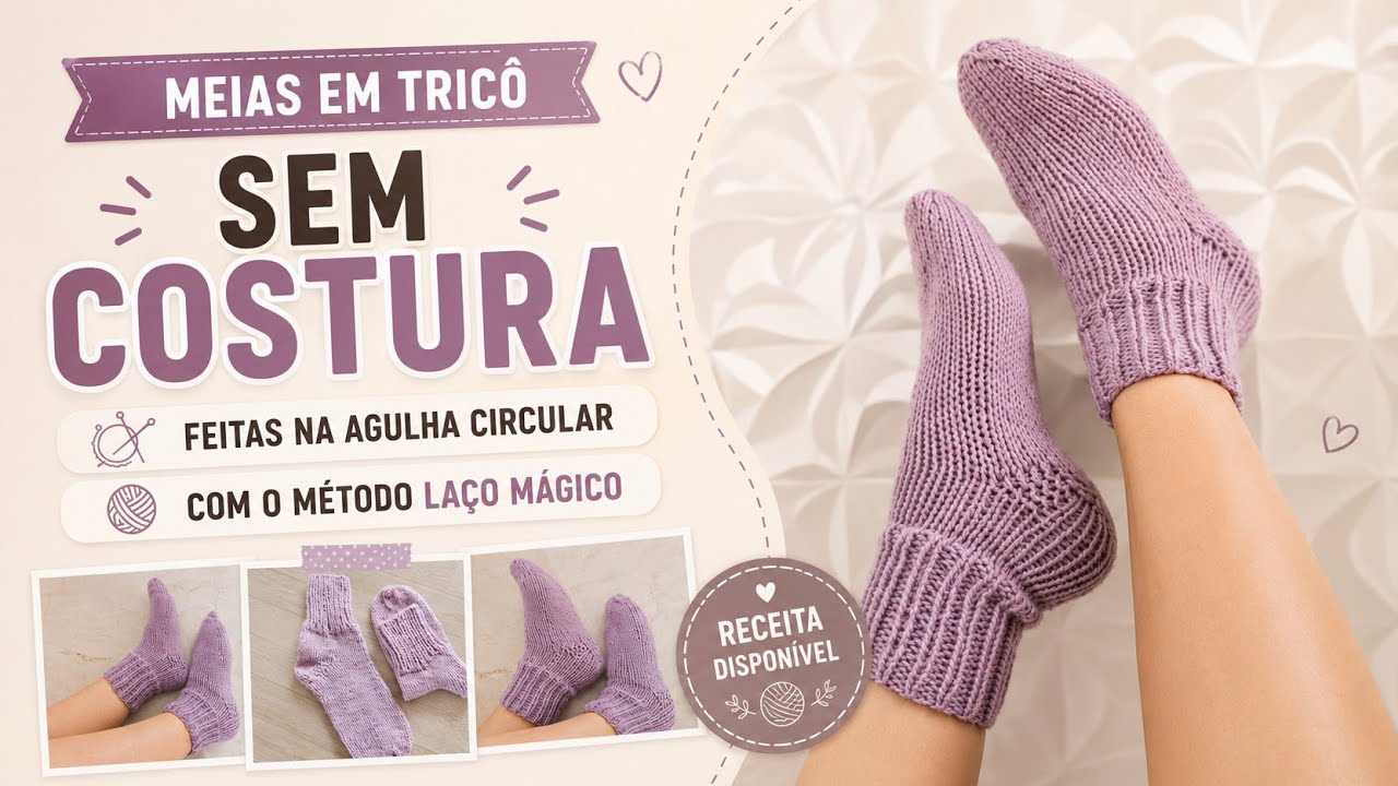 Meia de Tricô Sem Costura