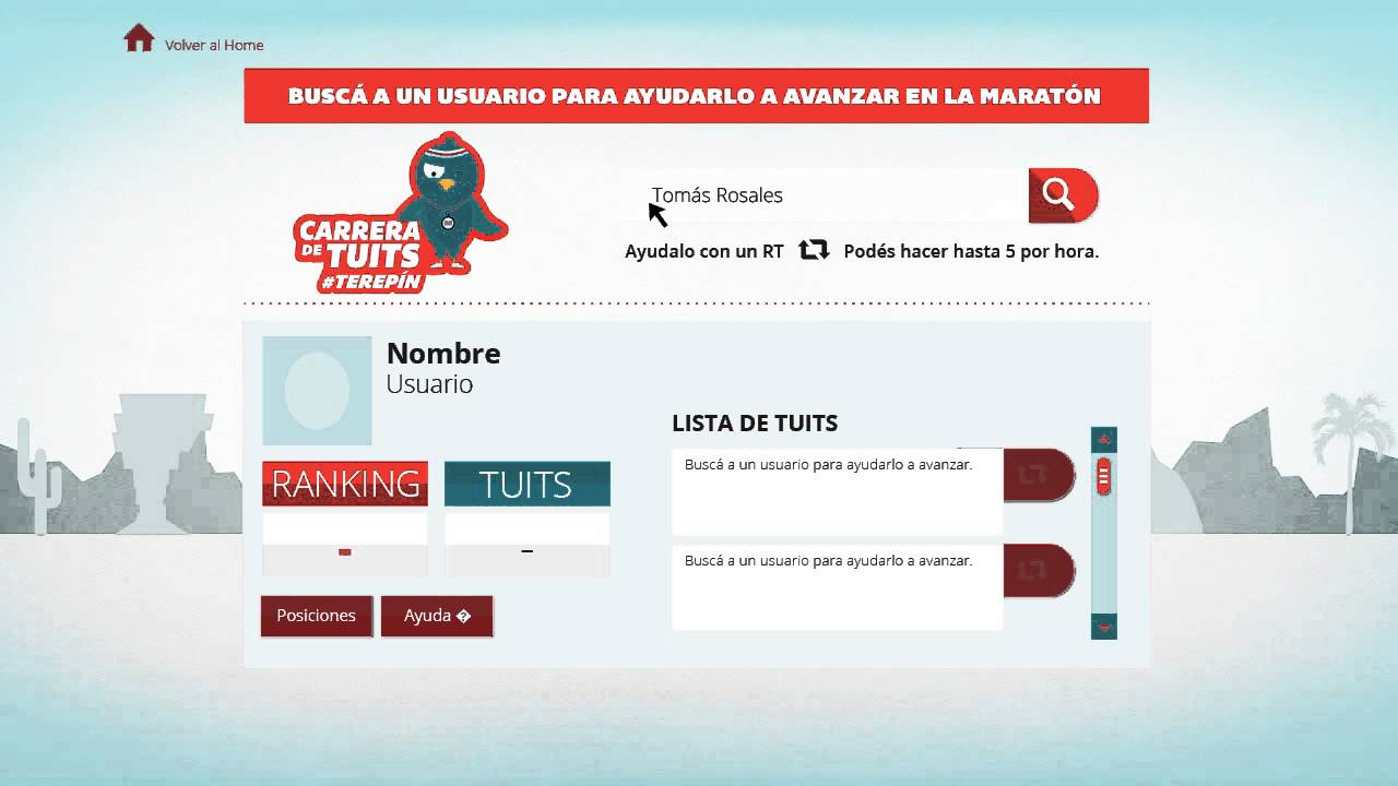 Carrera de Tuits Terepin - Como Jugar  - www.carreradetuitsterepin.com