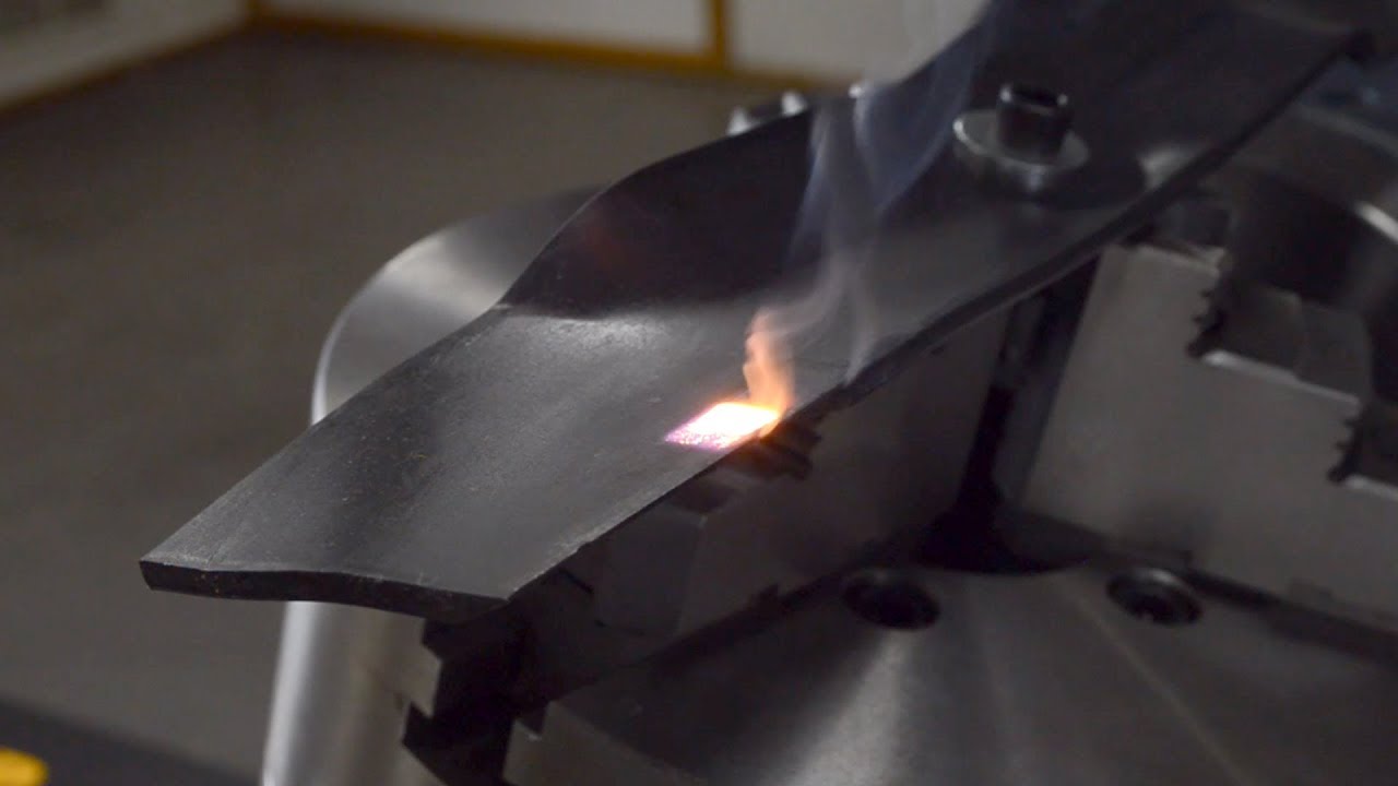 Off-Axis Laser Cladding and Heat Treating of a Mower Blade