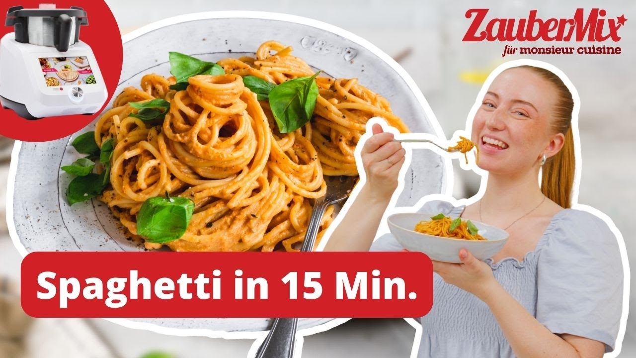 🍝 5 Zutaten f&uuml;r diese cremige Ratzfatz-Spaghettiso&szlig;e in nur 15 Min. 😍 | Monsieur Cuisine Rezept