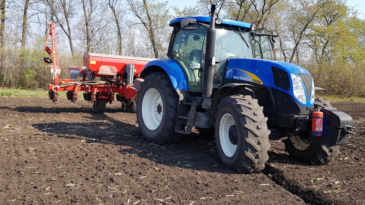 Посев кукурузы(ВНИС)Гран и Амарок. New Holland T6090 и Kverneland Optima HD