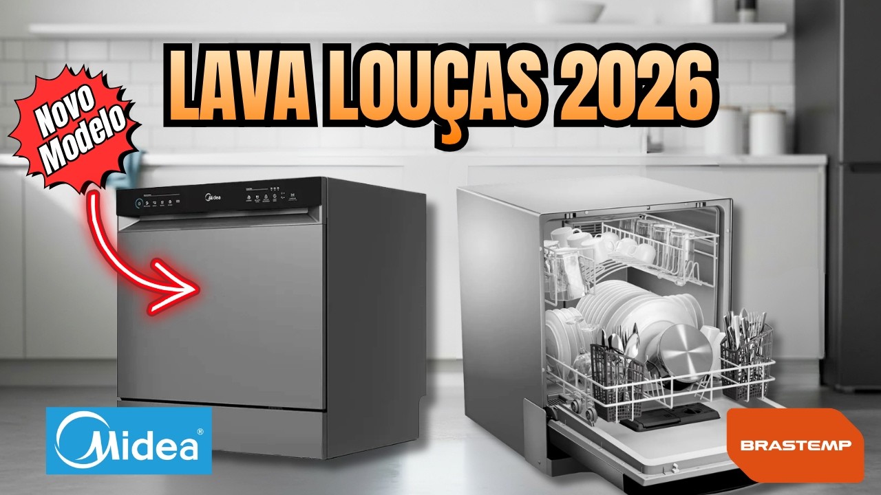 Midea Touch Plus vs Brastemp 8 Servi&ccedil;os - Qual a Melhor LAVA LOU&Ccedil;AS em 2026?