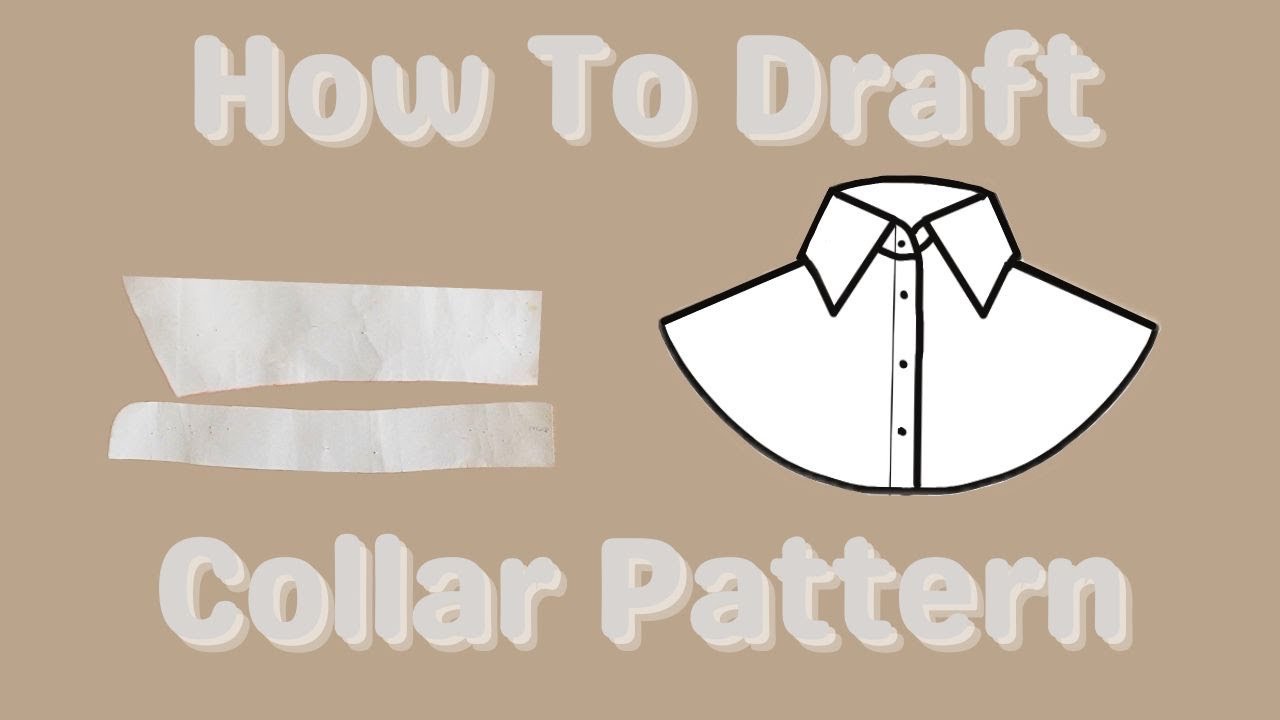 How to draft Collar Pattern / Cara membuat pola kerah