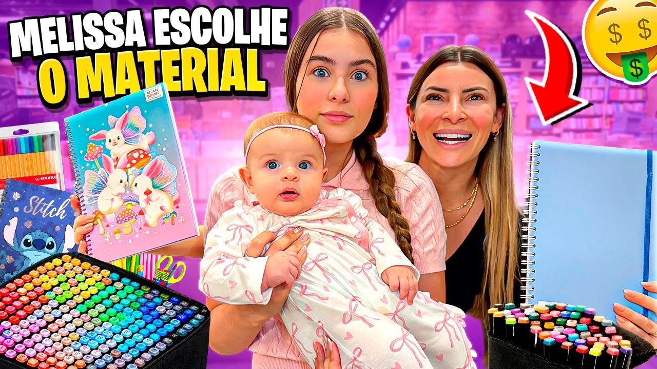 DEIXEI A MELISSA ESCOLHER MEU MATERIAL ESCOLAR E ELA ME SURPREENDEU….