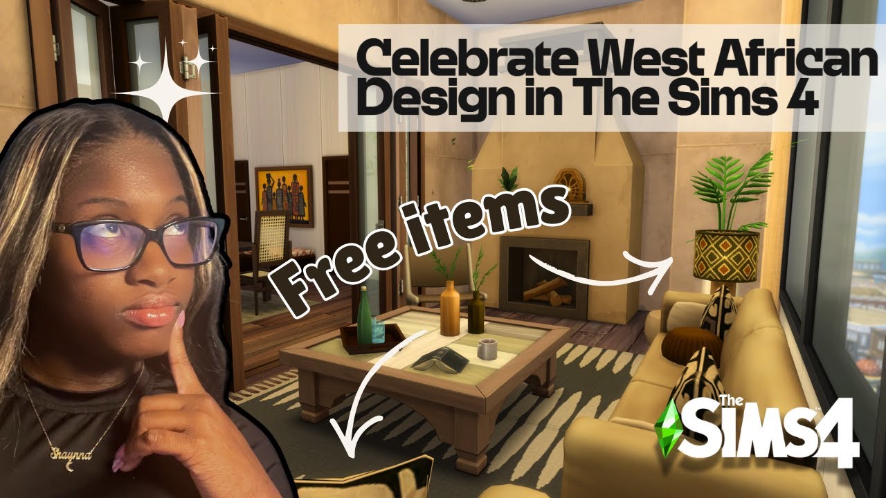 Finally Using These Free Update Items | West African–Inspired | Sims 4 Apartment Build