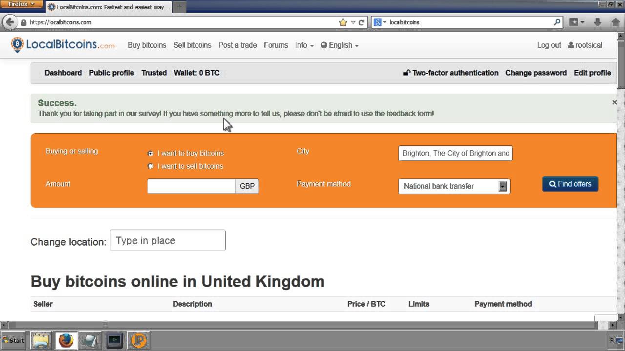 Up and Running with Peercoin - 06 Purchasing Bitcoins on LocalBitcoins