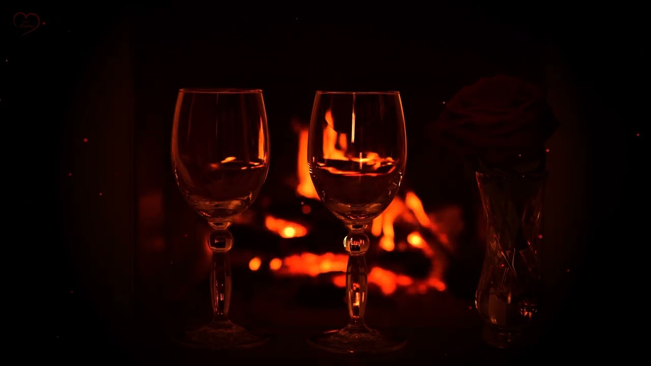 Romantic Music for Love Night❤️Crackling Fireplace & Love Making Music 3 Hours, Wine and Chill Music