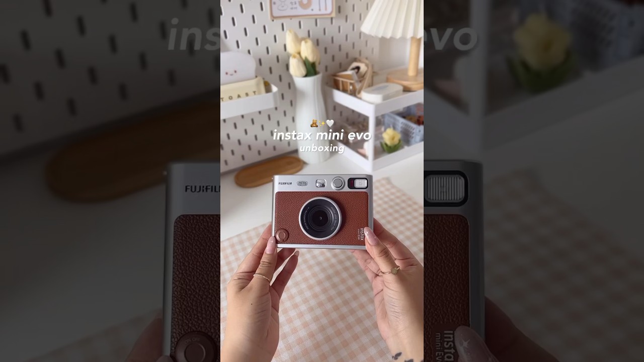 Распаковка моей новой камеры Instax Mini Evo 🧸 #instax #fujifilm #camera