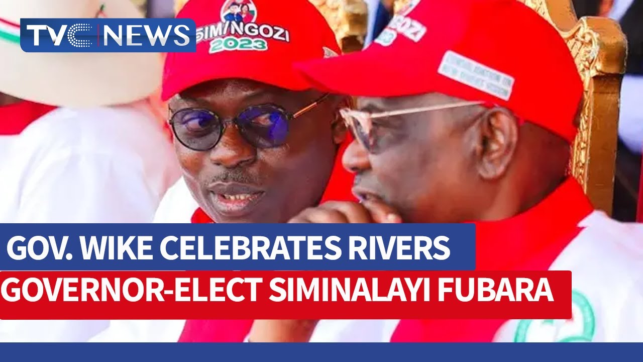 (WATCH) Gov. Wike Celebrates Rivers Governor-Elect Siminalayi Fubara