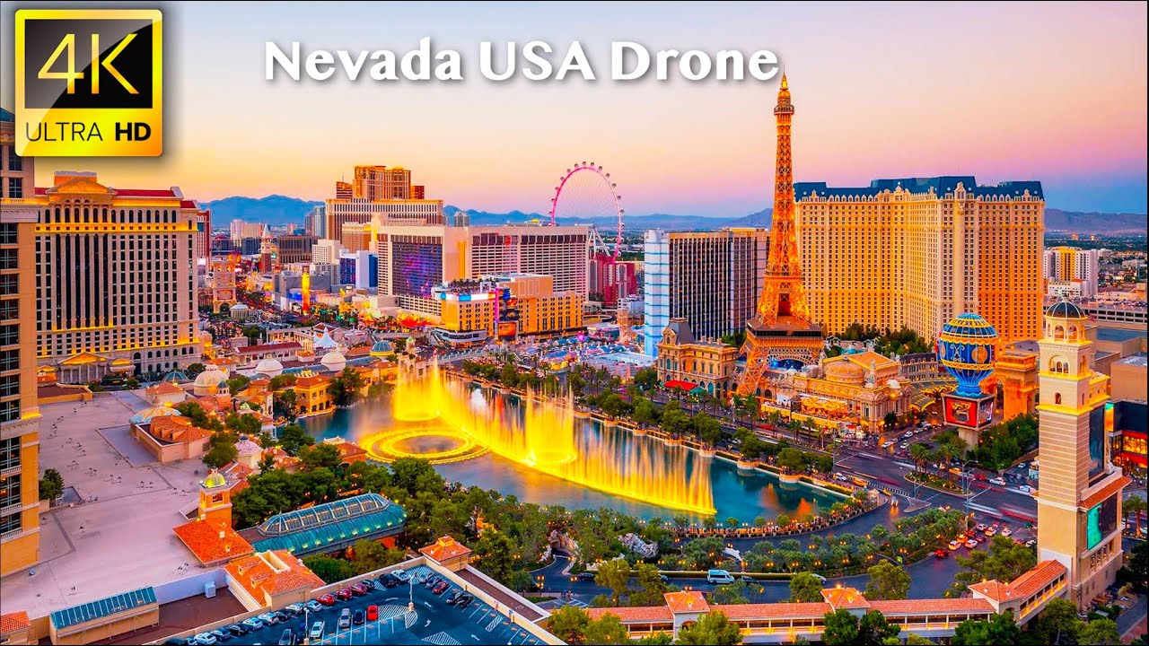 Nevada, USA - 4K UHD Drone Video | Explore Reno City, Las Vegas, Nevada in 4K Drone