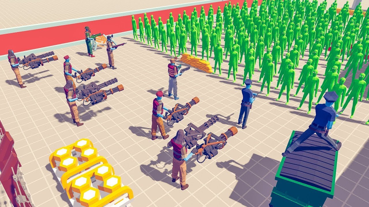 Zombie 100 Units vs Army Soldier - Totally Accurate Battle Simulator TABS