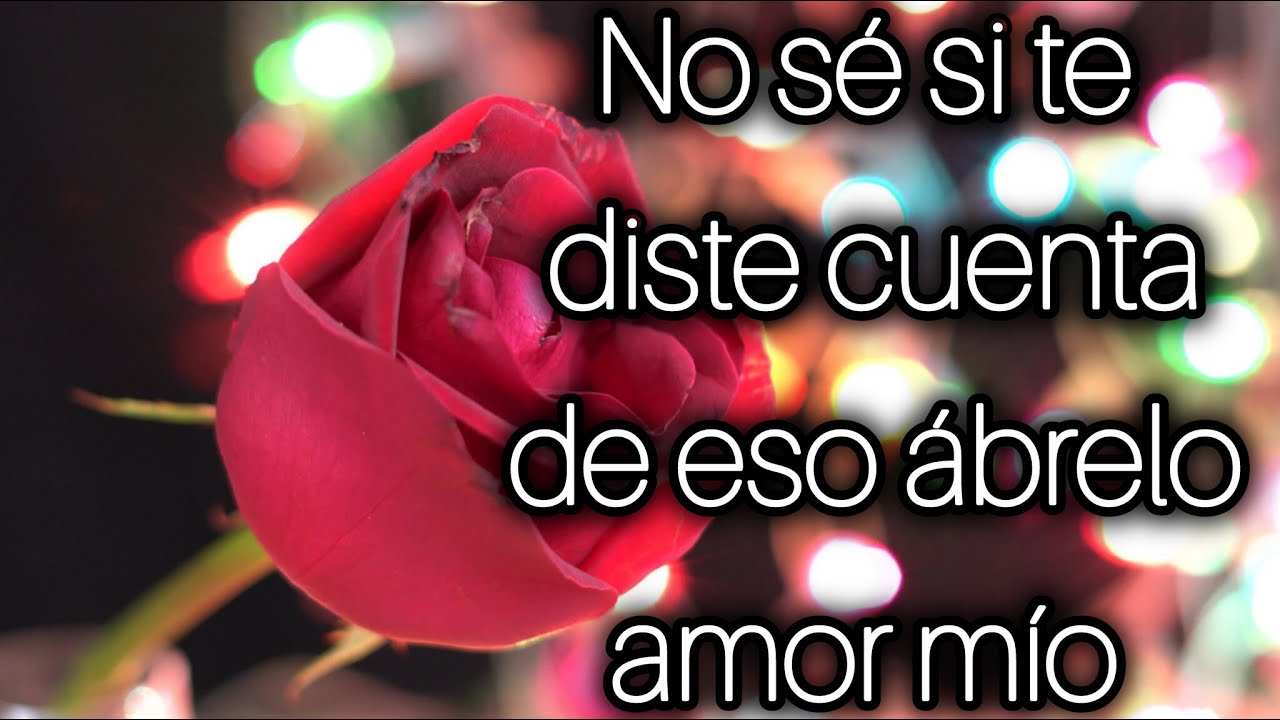 No sé si te diste cuenta de eso ábrelo amor