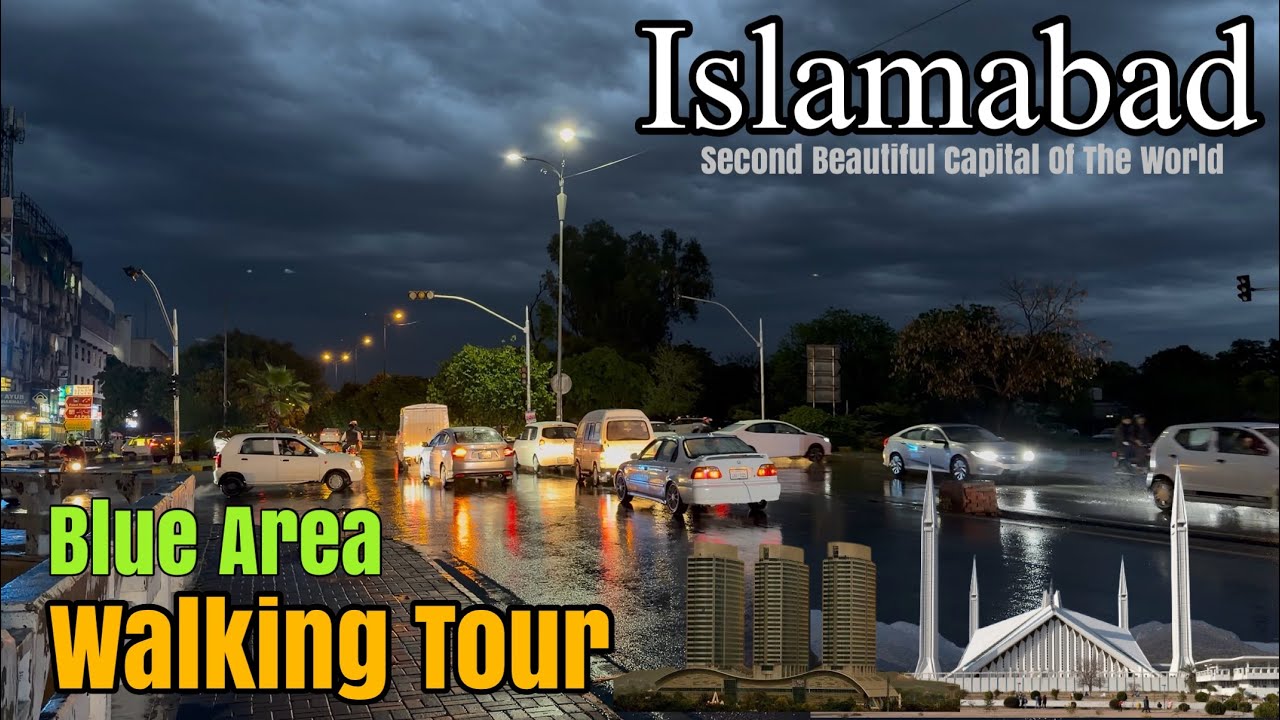 Islamabad in Rain 🌧️ | Silent Walking Tour | ASMR Natural Ambience