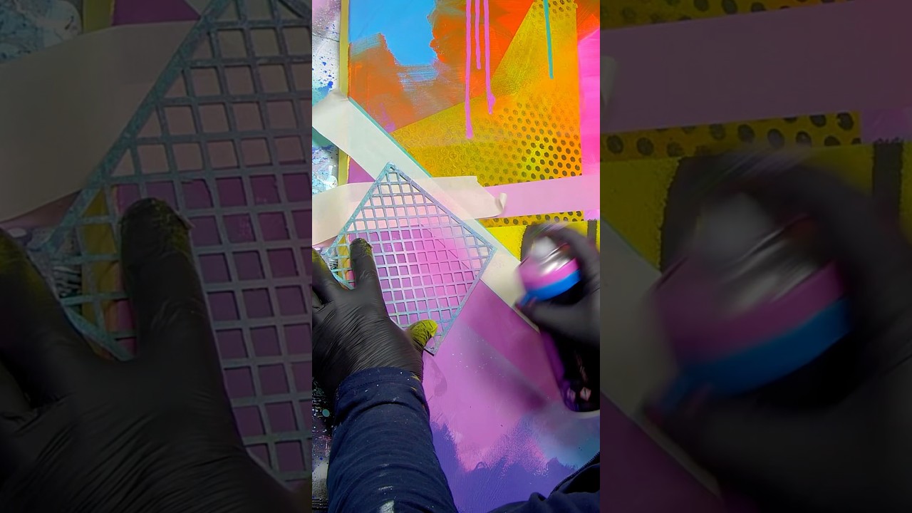 A Stencil Art Masterpiece in the Making! Watch More!