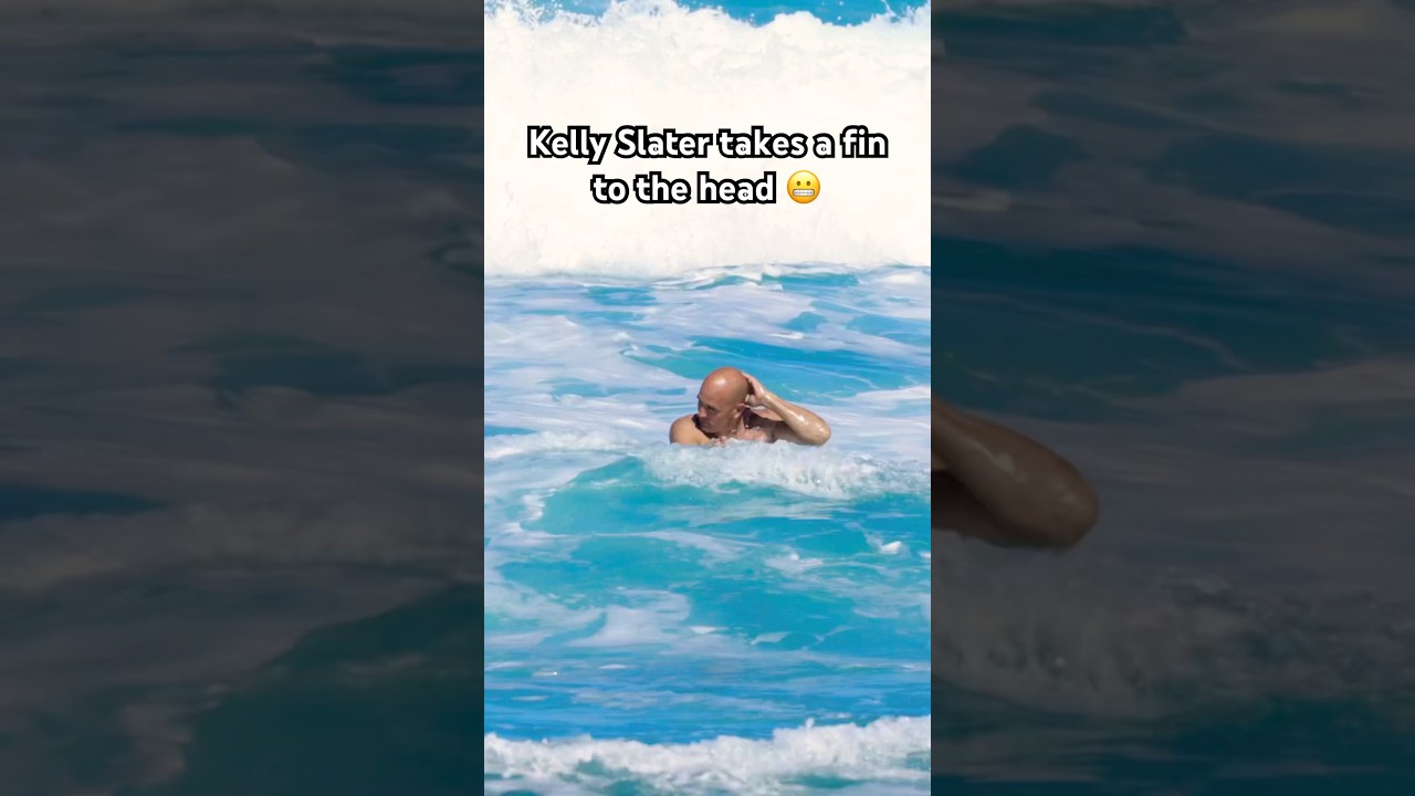 Kelly Slater hurts his head 😬 #surfing