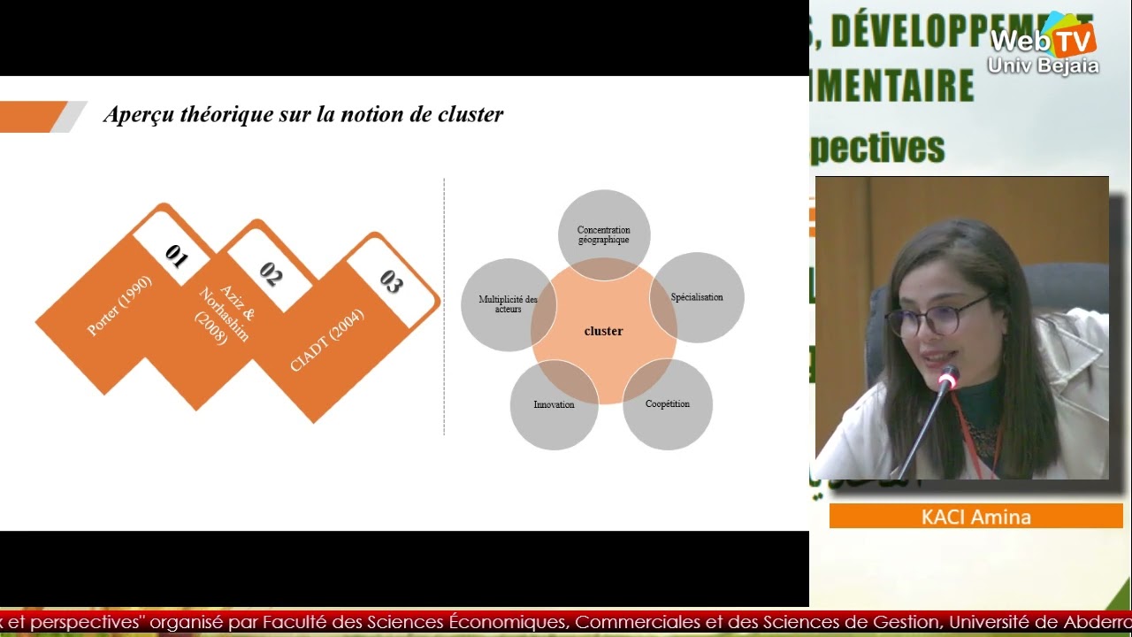 KACI Amina  : « Industrie agroalimentaire : quelle réalité des clusters agroalimentaires Algérie ? »