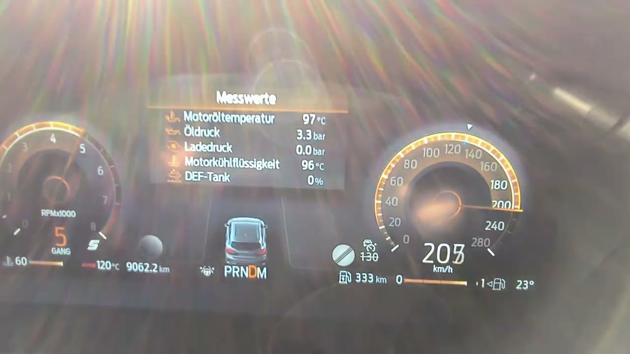 2025 Ford Focus ST 0-200 kmh & VMax Autobahn Drive