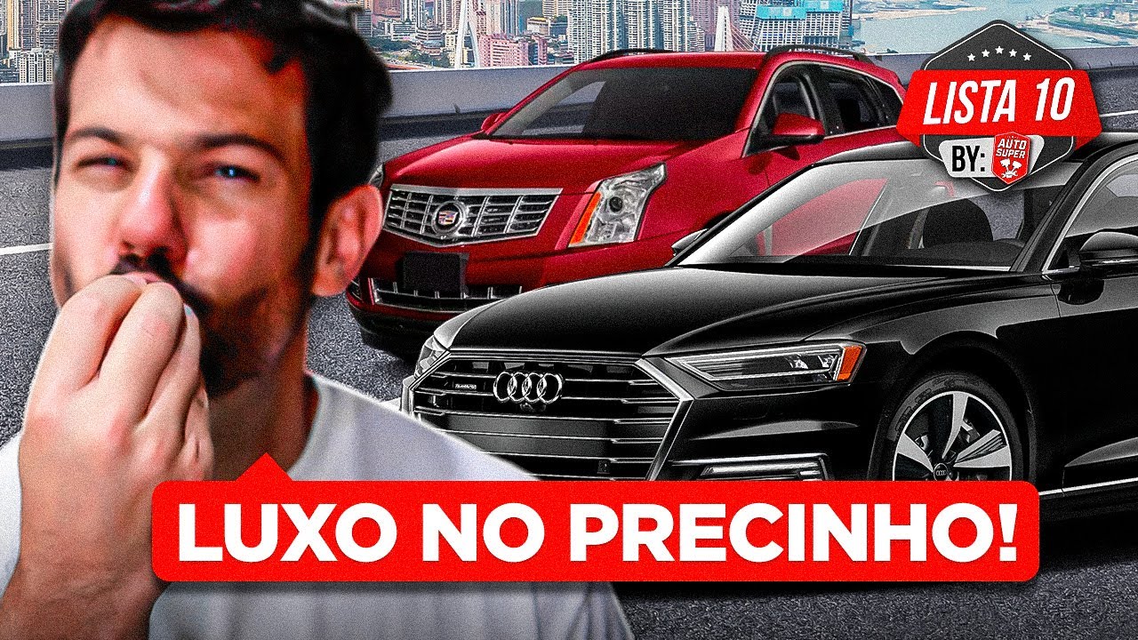 😱Impossível não querer!?😱 10 CARROS BARATOS COM MUITO LUXO