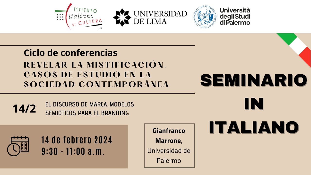 Prof. Gianfranco Marrone: Seminario virtuale 