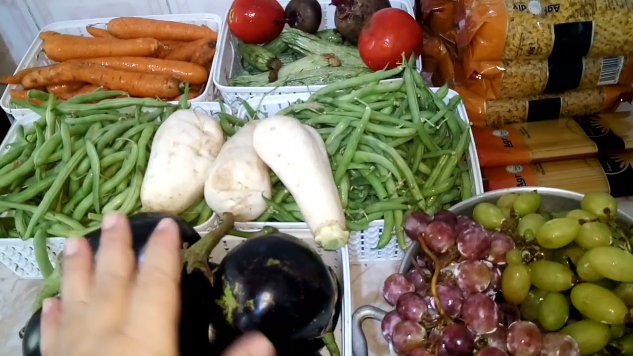 مشترياتي البسيطة من الخضر والفواكه والمعجنات بالاثمنة