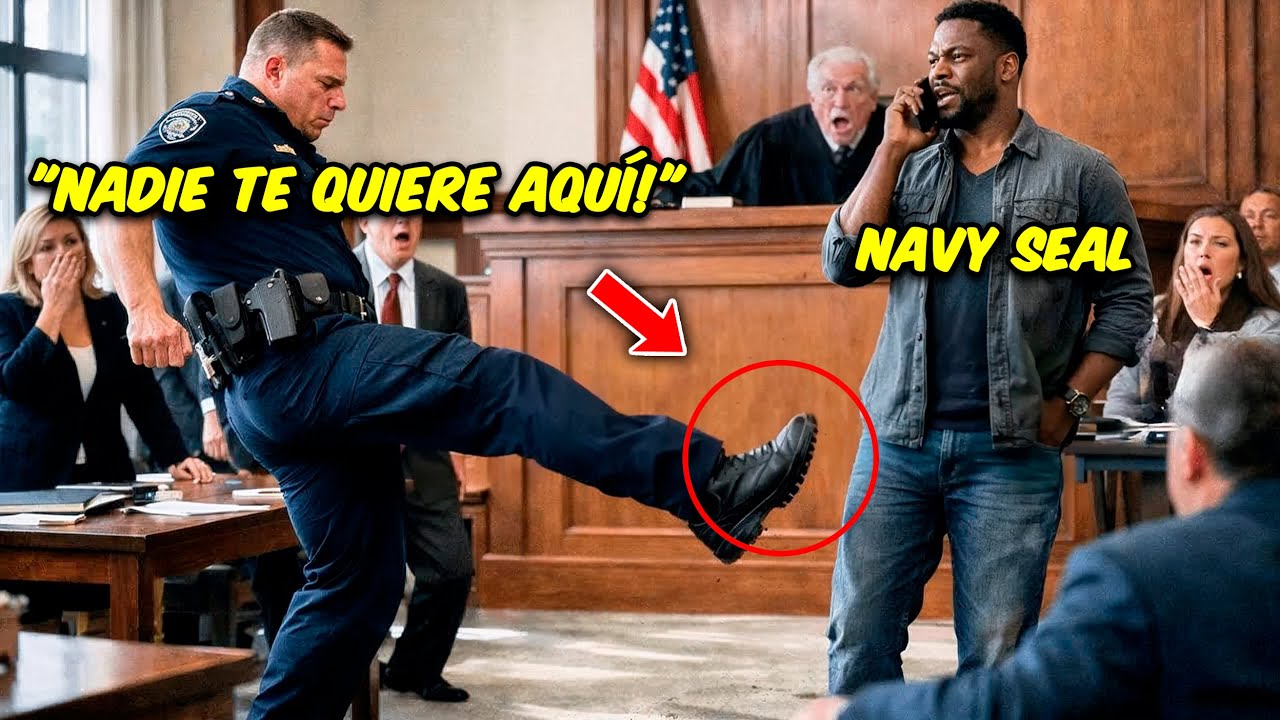 Policía Patea A Un Navy SEAL Negro En La Corte, Pero Una Llamada Al Pentágono Deja A Todos En Shock.