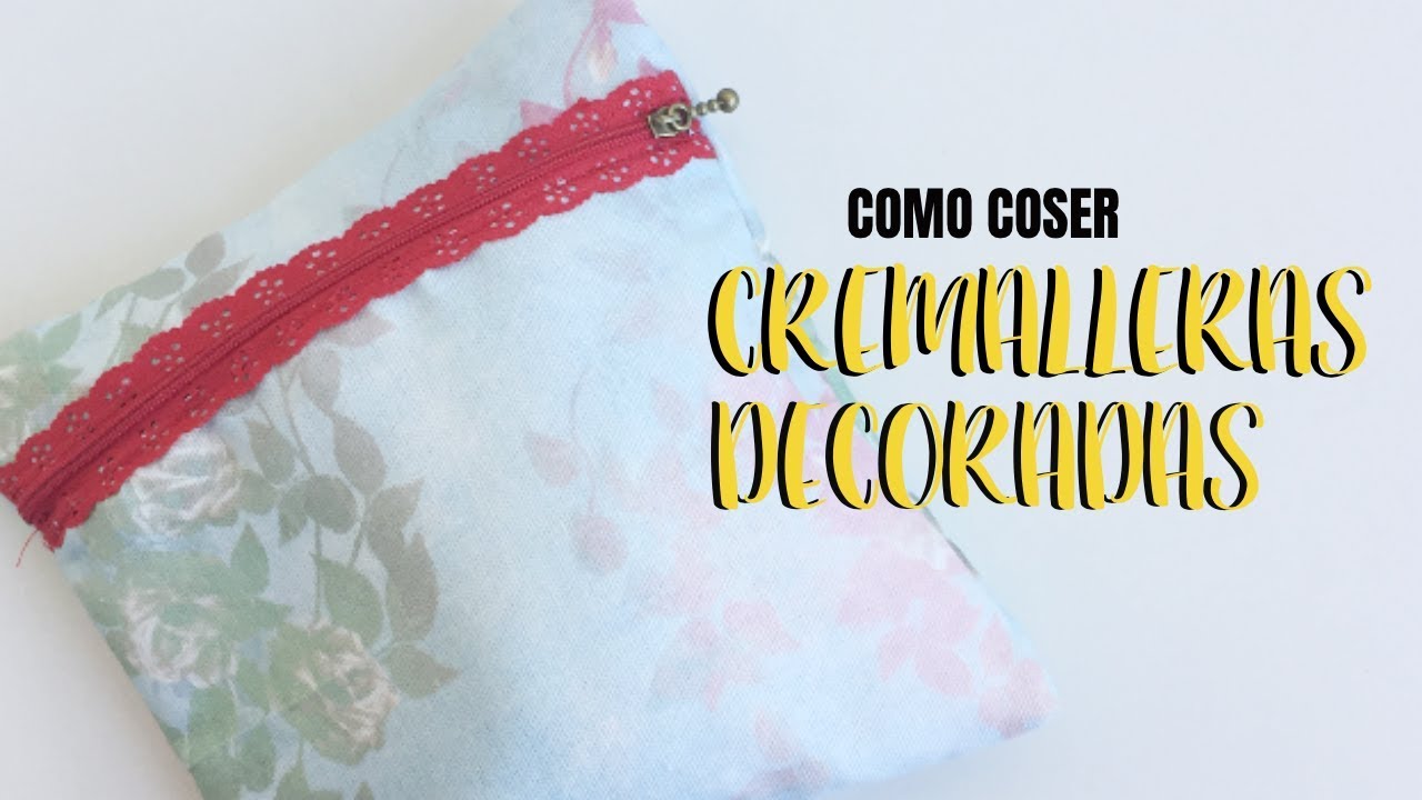 Como coser una cremallera decorada o cremallera japonesa.