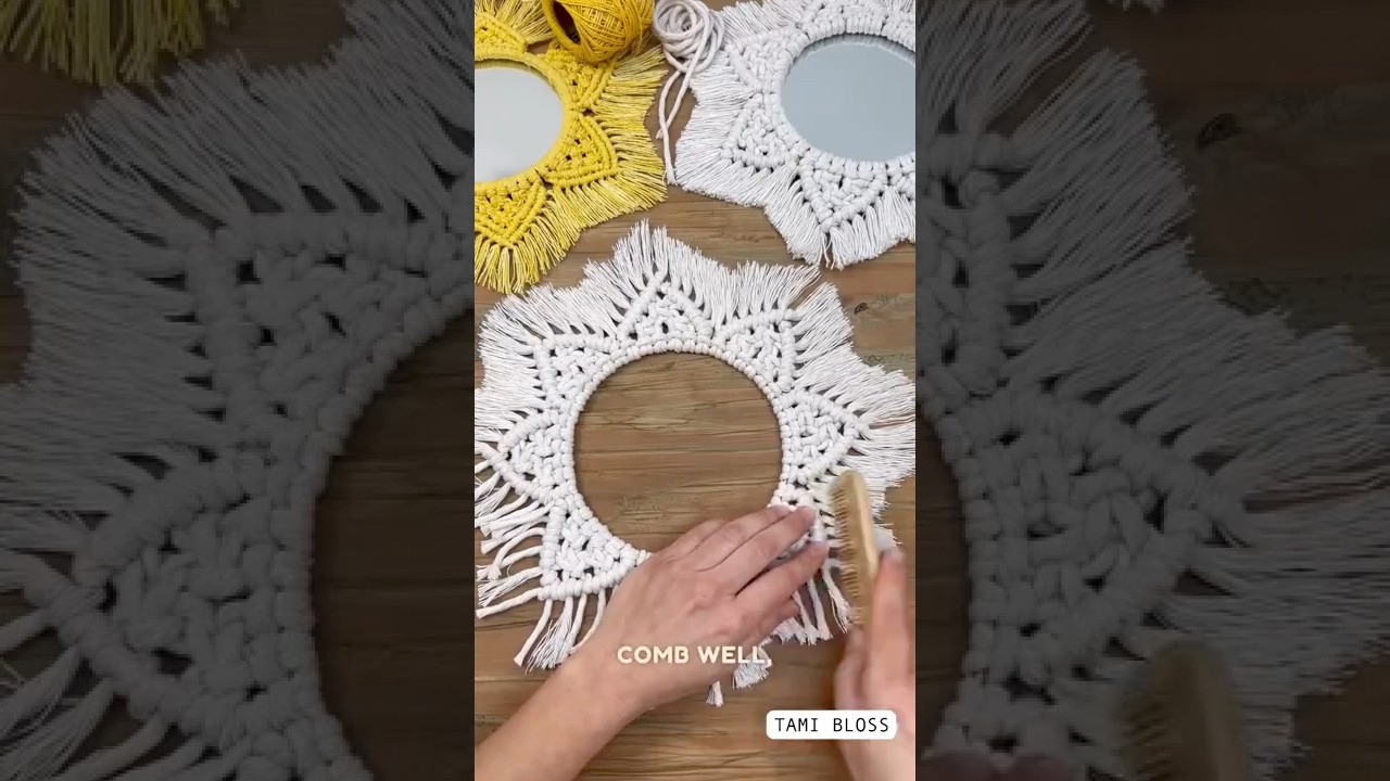Tutorial 🌟 Espejo de Macrame #macrame #mirror #tutorial #diy #manualidades #decor