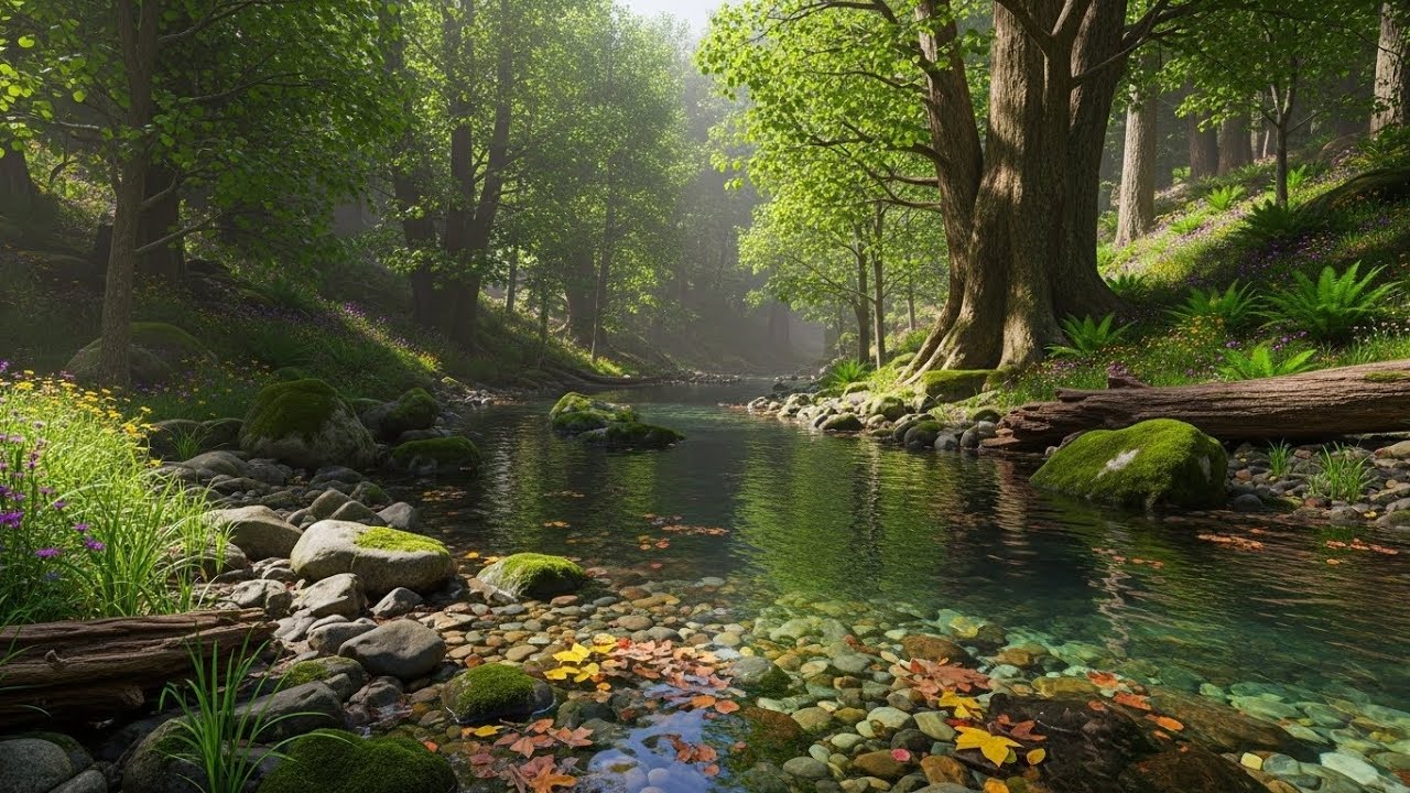 River Sounds for Deep Sleep and Stress Relief with Natural Healing Water Ambience | Every Night
