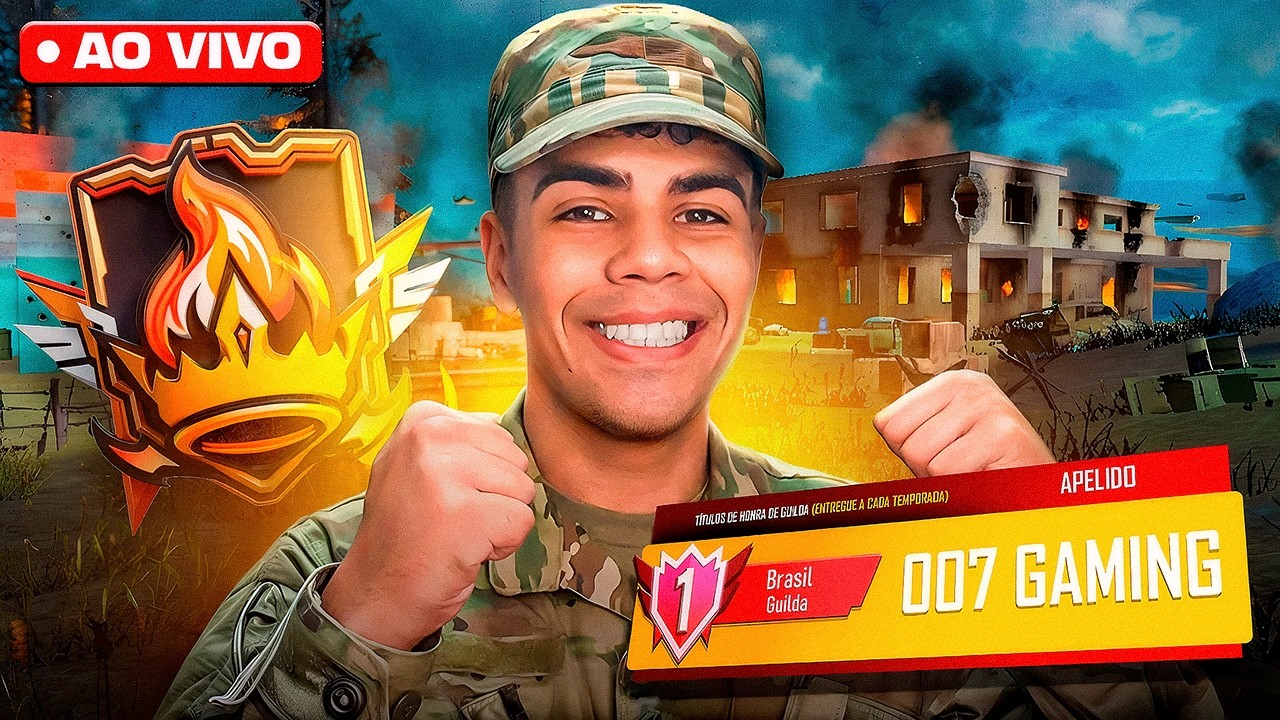 🏆 GUERRA DE GUILDAS PELA 007 GAMING BASE  💙 FREE FIRE AO VIVO