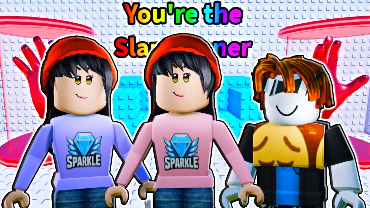 Slap Tower 4 com minha irmã gêmea e meu primo no Roblox