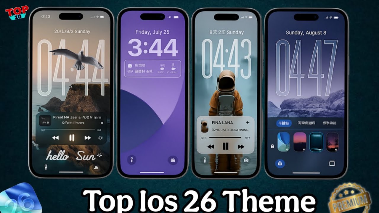 IOS 26  _ TOP 10  PREMIUM THEME   / HYPER OS & MIUI  GLOBAL /    BEST  CUSTOMISATION  THEME 