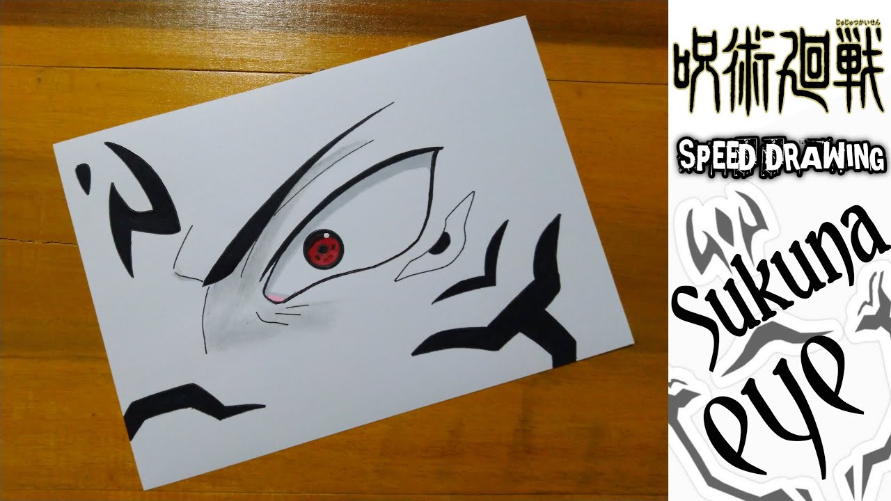 Speed Drawing Sukuna (スクナ) Eye from Anime Jujutsu Kaisen