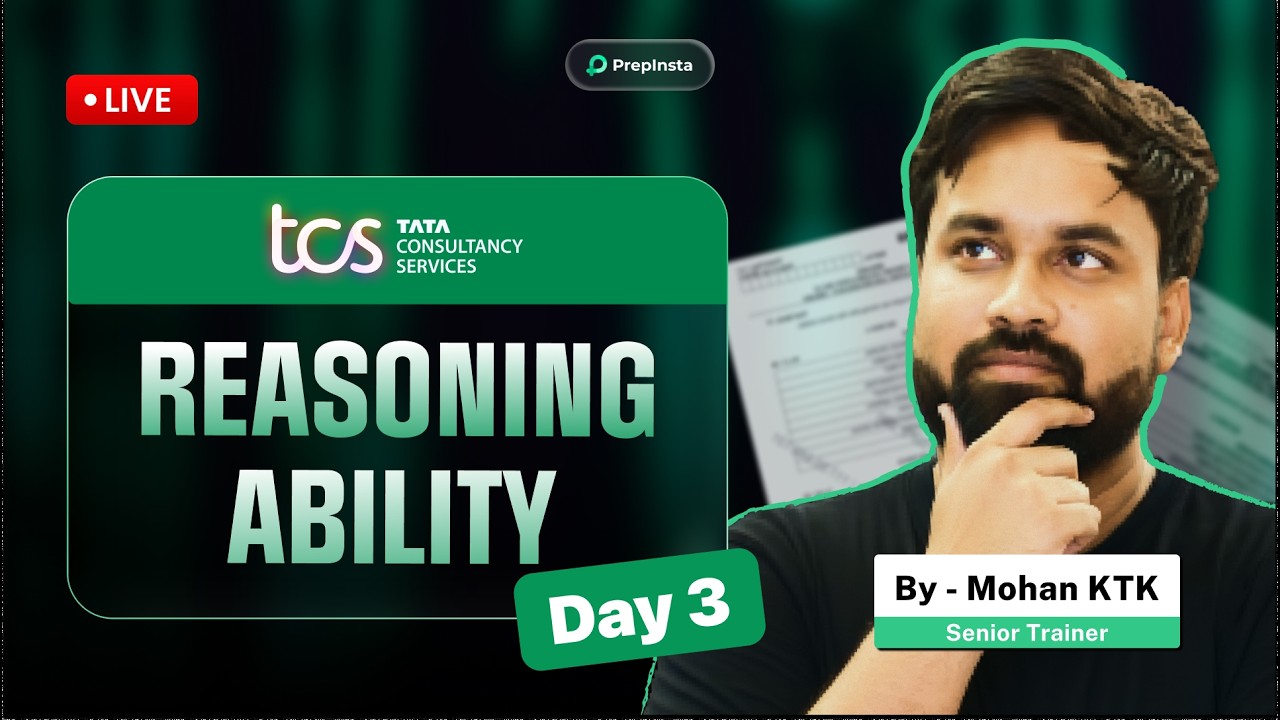 TCS NQT 2026 LIVE 🔴 | Reasoning Ability Day 03 | Syllogism & Number Series Questions