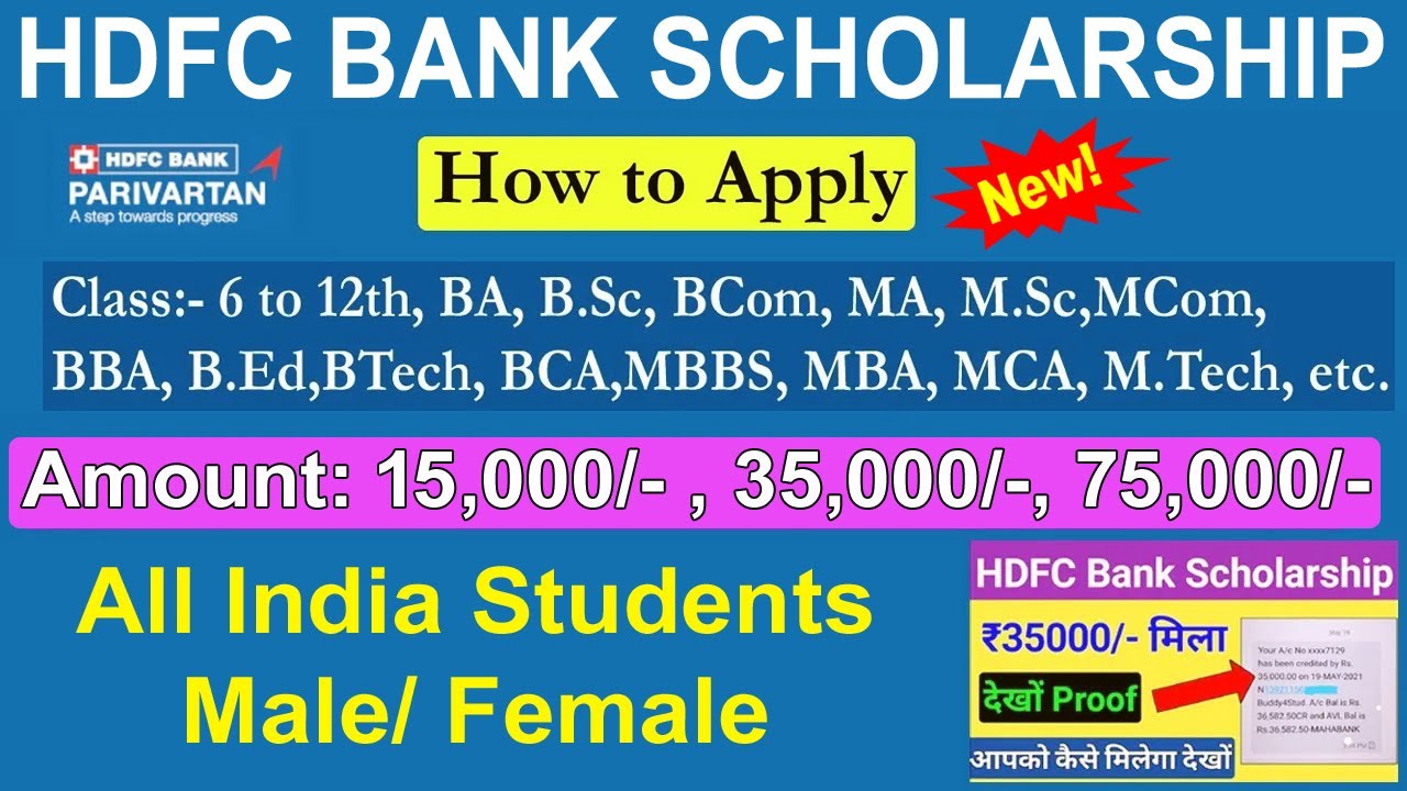 HDFC Bank Scholarship 2025-26 How to Apply HDFC BANK Scholarship Online - ICT Academy NSP