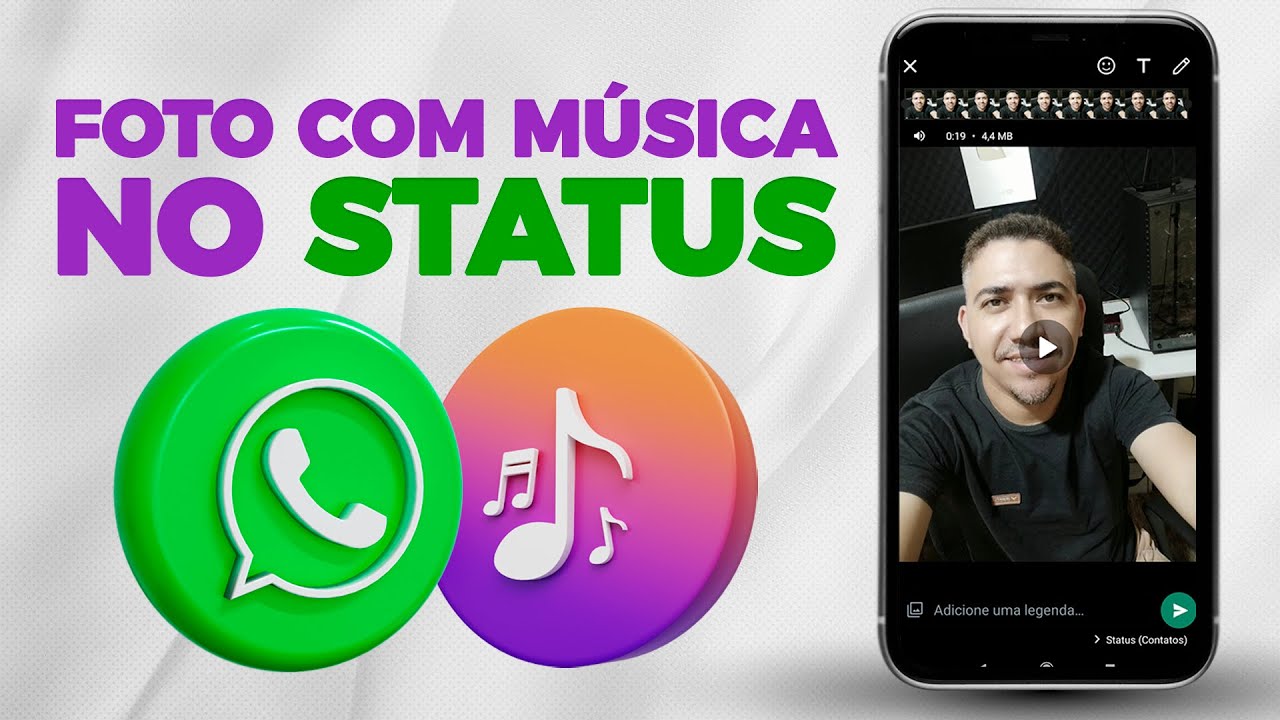 COMO POSTAR FOTO COM MUSICA NO STATUS DO WHATSAPP