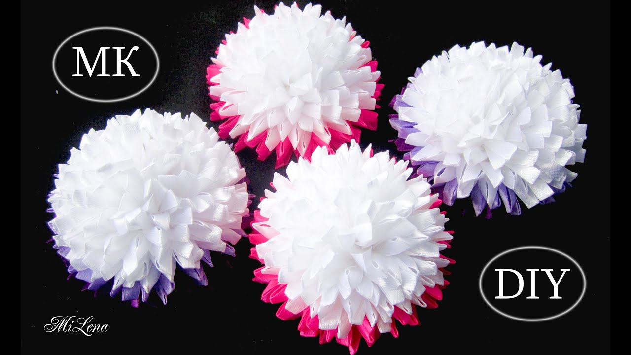 Пышные банты из узкой ленты, МК / DIY Lush Ribbon Bows