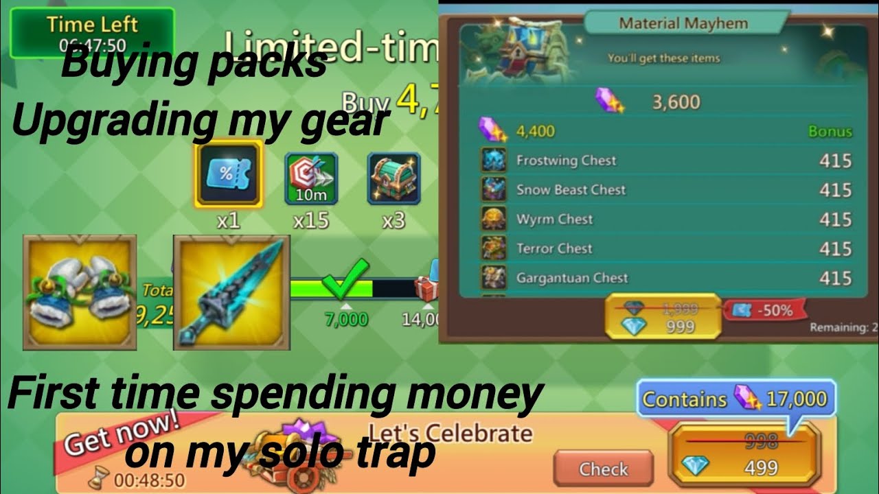 Spending money on my solo trap for the first time-LORDS MOBILE