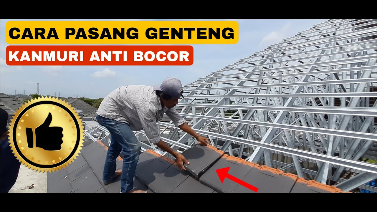 cara pasang genteng kanmuri full plat