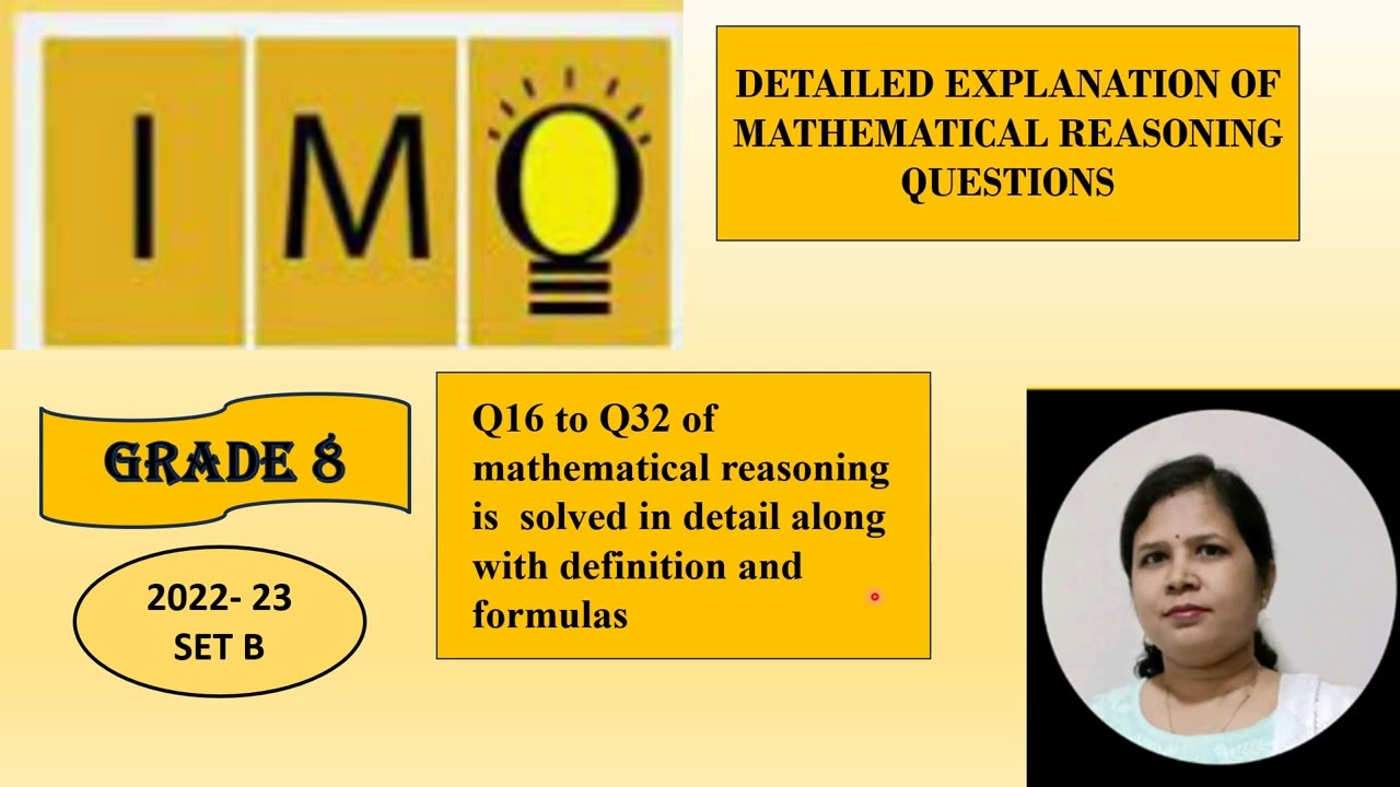 GRADE 8 |  IMO 2022- 23 SET B | ANSWER KEY |MATHEMATICS| DEFINITIONS | FORMULAS | TRICKS