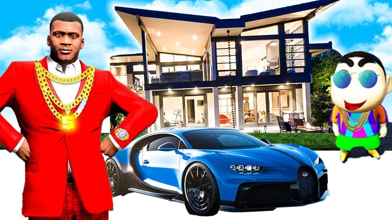 GTA 5 : Shinchan and Franklin Worked Hard & Become Richest Man Ever In GTA 5 !